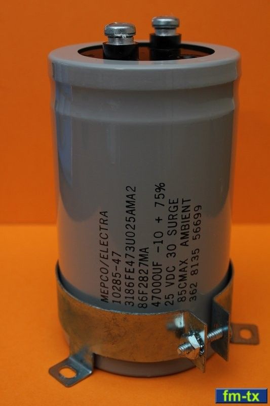 MEPCO ELECTRA CAPACITOR 47000uF 25VDC & BRACKET  