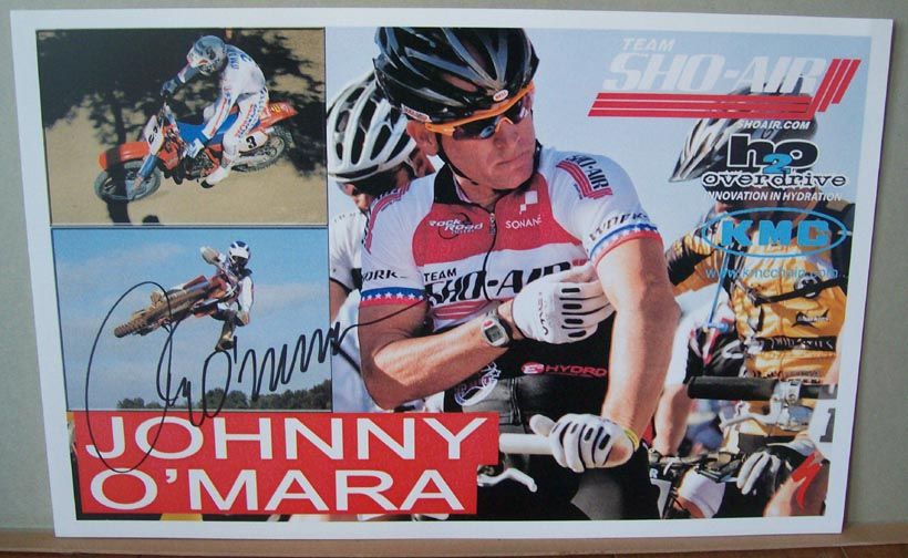 JOHNNY OMARA*SIGNED*AUTOGRAPHED*POSTER*HONDA*  