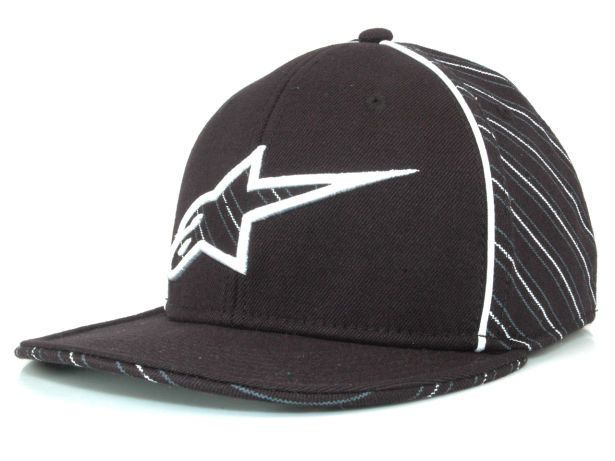 Alpinestars Strike Flat Bill Black Fashion Hat Cap Motocross S/M 