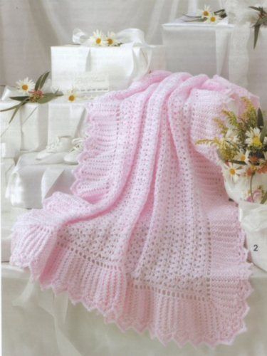 baby CROCHET AFGHAN PATTERNS Lace Afghan Blankets New Keepsake 