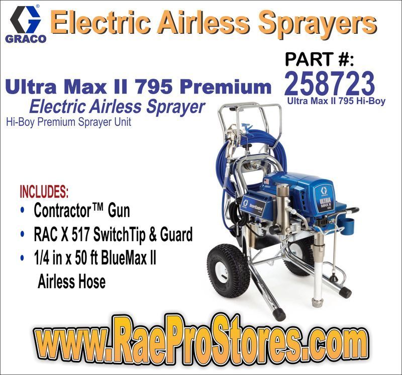 Graco Ultra Max II 795 Hi Boy Premium Paint Sprayer with Smart Control 