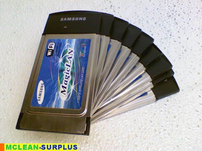 Lot of 9 SAMSUNG MagicLan SWL 2100N PCMCIA Cards  