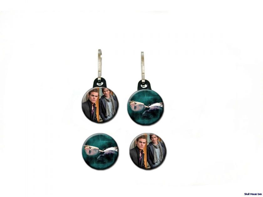 Vampire Diaries DAMON Salvatore Stefan Salvatore zipper pulls w 