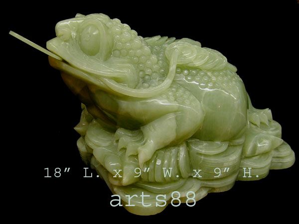 JADE Money Frog 3 Legged TOAD Prosperity to Wealthy #18  