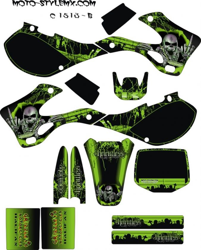 Kawasaki KX 125 & 250 sticker kit graphics 99 02  