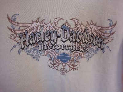 HARLEY DAVIDSON Womens S/S Babydoll Shirt XL X Large KY  