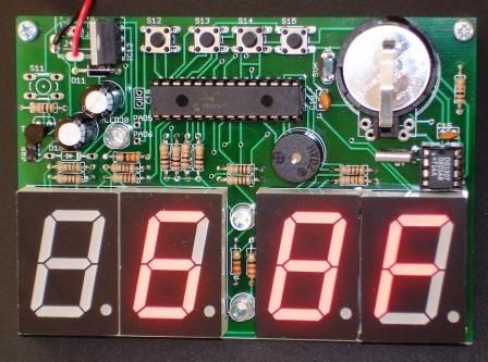 LED 7 Segment Real Time Clock, Date and Temp PIC Kit  