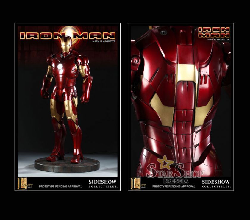 IRON MAN   Mark III Half Scale 12 Maquette Sideshow