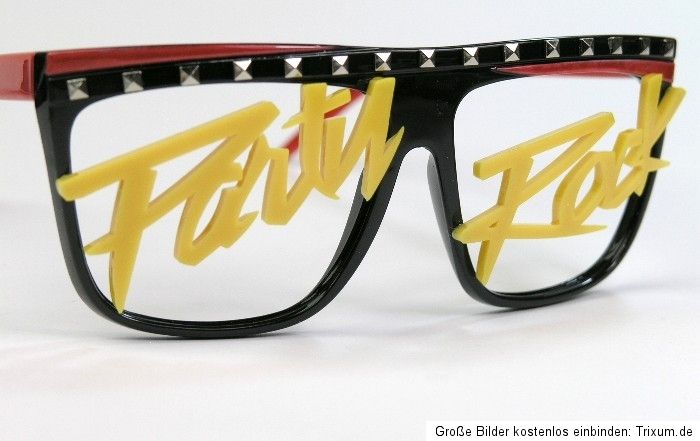 Brandnew Party Rock Glasses lMFaO Studded Flat Top Style ALL COLOURS 