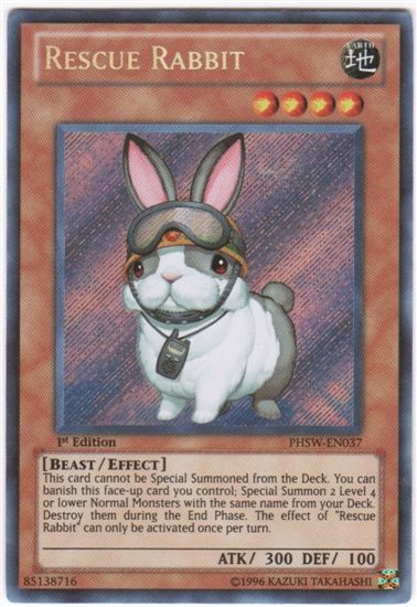 Yu Gi Oh Photon Shockwave Single Rescue Rabbit Secret Rare PHSW  