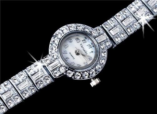   Rhinestone Wedding Bridal Pageant Prom Anniversary Watch Jewelry