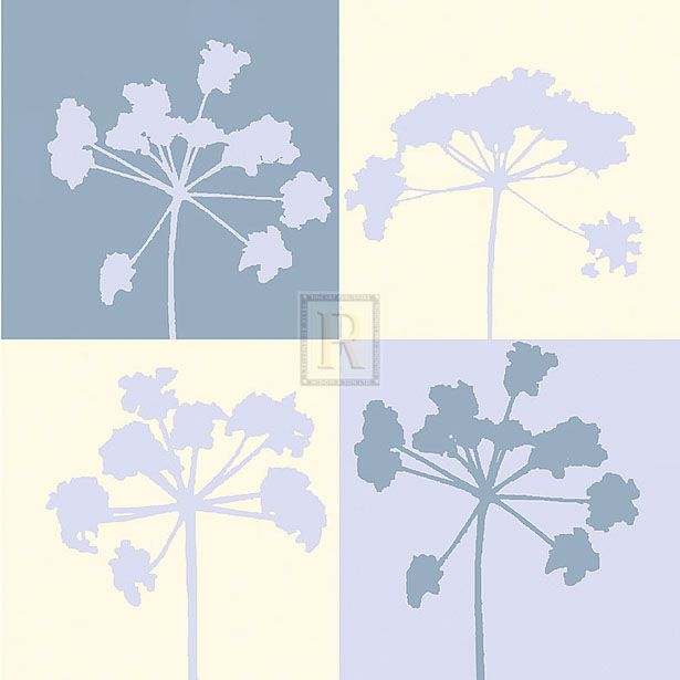 JULIE LAVENDER Make A Wish II flower silhouette PRINT  