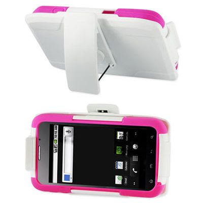   WHITE RUBBERIZED HARD COVER CASE FOR ZTE WARP N860 BOOST MOBILE  