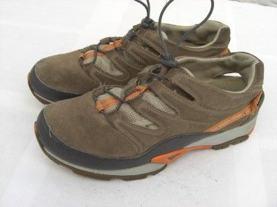 Womens Mephisto AllRounder Sneaker Shoe 9.5 Brown & Orange Suede 