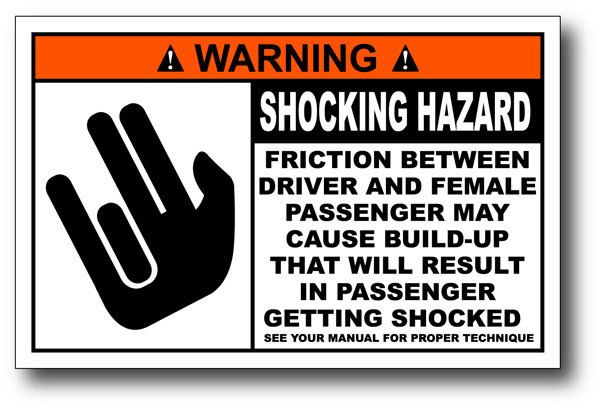 The Shocker Very Funny Warning Sticker Decal Gag Gift  