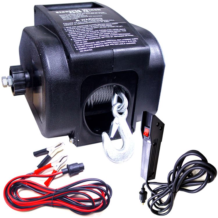 12 Volt Electric Auto Winch 2000 LBS 1 Ton Free Ship  