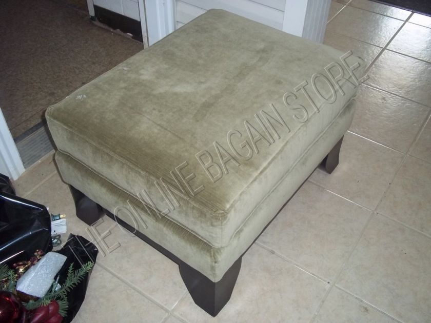   Barn Greenwich Sofa Chair Ottoman Foot stool velvet sage velvet  