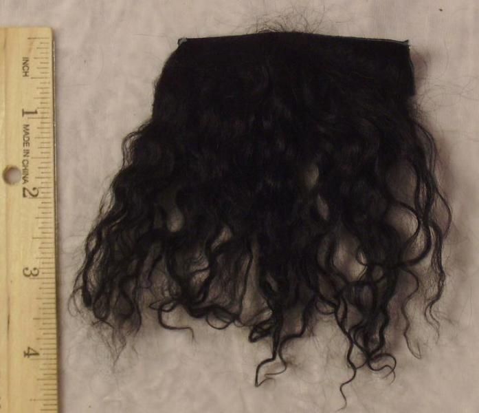 Black wavy tibetan lambskin sample 23240  