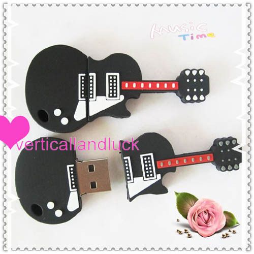 4GB Guitar Shaped USB 2.0 Flash Memory Pen Drive  