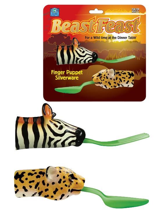 Animal Puppet Spoon & Fork Feeding Set speech therapy  