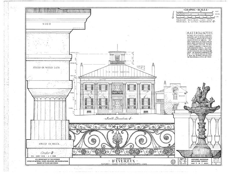 Evereux, an Antebellum Mansion, house blueprints  