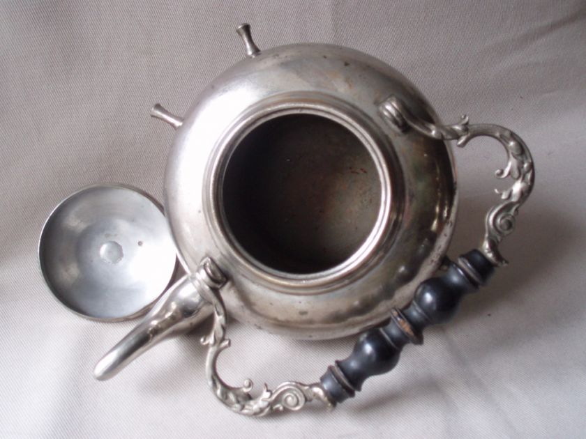 antique beautiful metal tea kettle spirit lamp  