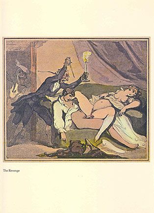 THOMAS ROWLANDSON risque cartoon print THE REVENGE  