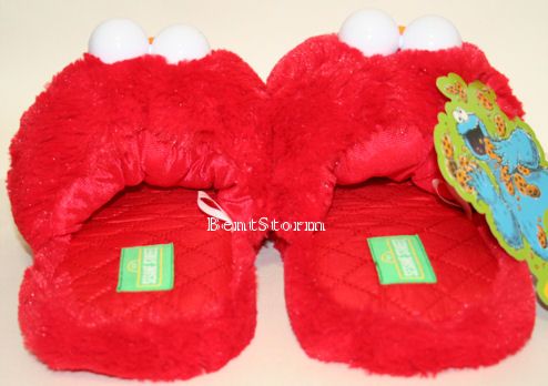   ELMO Muppets plush ADULT Slippers shoes Valentines Day NWT  