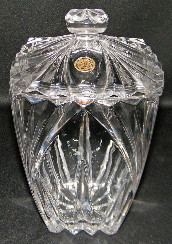 Durand Cristal d Arques France Cookie Crystal Glass Jar  