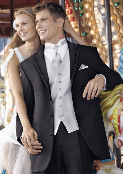 Mens Black Perry Ellis Groove Tuxedo Package Prom Wedding Discount 