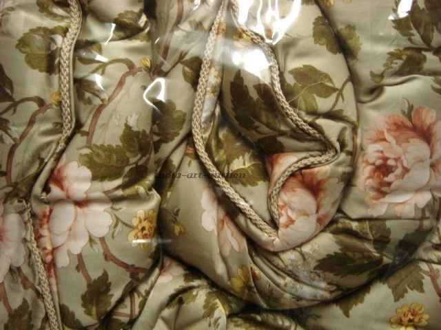   YORKSHIRE ROSE FULL QUEEN COMFORTER SET 3 PCS SHAM SAGE GREEN FLORAL