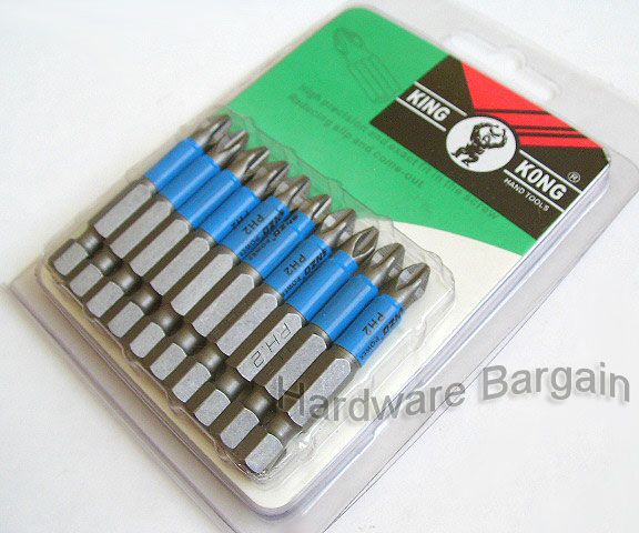 10X POWER SCREW DRIVER SCREWDRIVER BITS NONSLIP 50mm PH2  