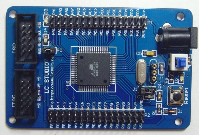 ATMEL ATMega128A ATMega128 AVR Development Board +Code  