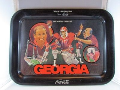 Limited Edition 1980 Georgia Bulldog Tray  