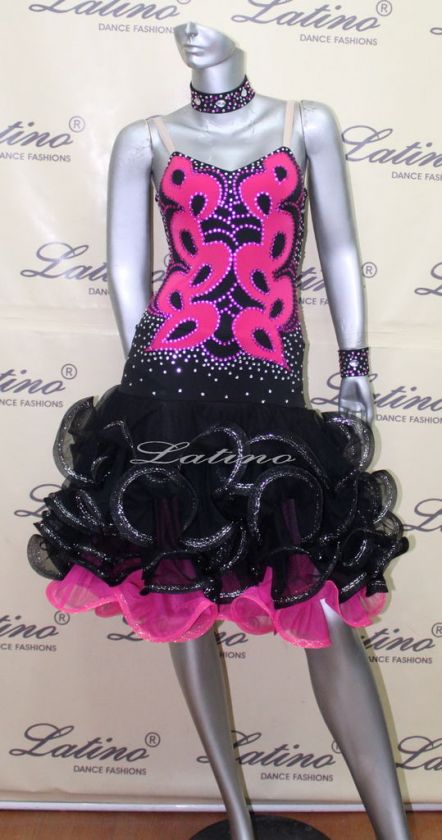 LATIN SALSA(BALLROOM) COMPETITION DRESS SIZE L (LT485)  