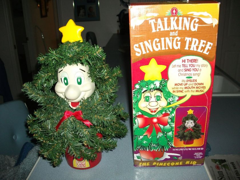 TELCO CHRISTMAS BABY TALKING & SINGING CHRISTMAS TREE 1997 W/BOX 