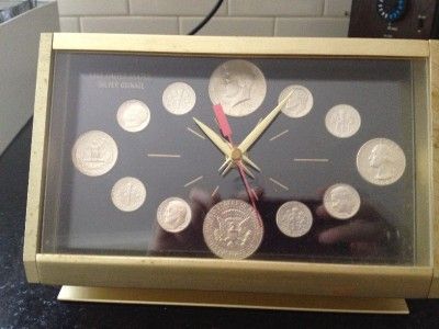 Marion Numismatic Coin Clock Model 66 Silver  