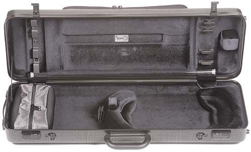 Bam France Hightech 4/4 Violin Case with Music Pocket and Black Lazure 