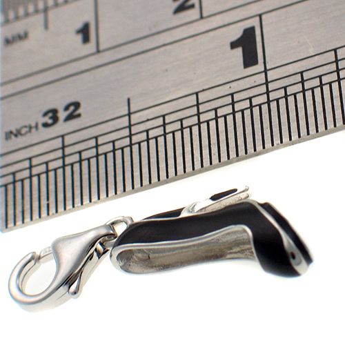 Sterling 925 Silver Enamel New Stilleto Shoe Clip Charm  