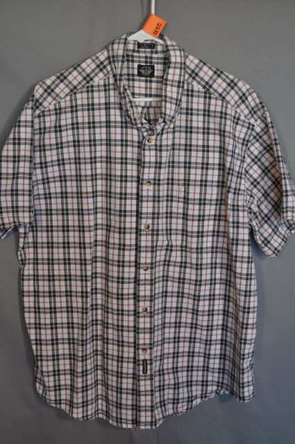 XL Extra Large Dockers Short Sleeve Plaid Shirt  