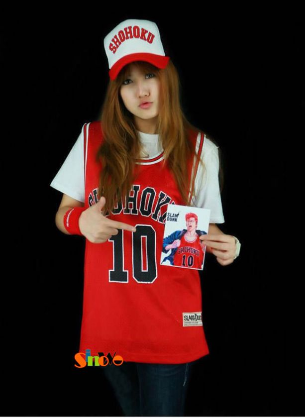 SLAM DUNK SHOHOKU Basketball Jersey #10 Sakuragi Anime Cosplay 