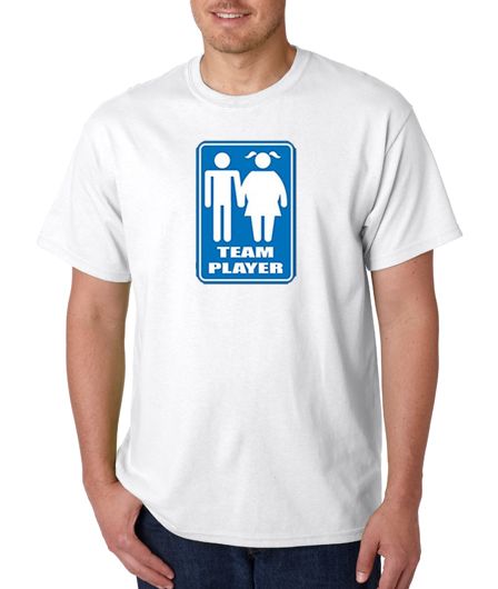 Team Player Funny Fat Girl 100% Cotton Tee Shirt  