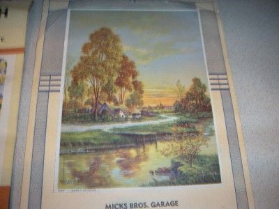 VINTAGE LOT OF 2 ADVERTISING WALL CALENDARS 1944 & 1950  