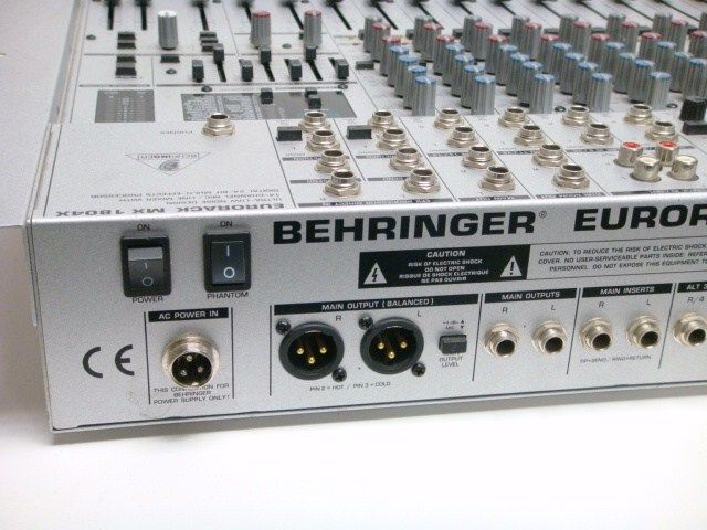 BEHRINGER EURORACK MX1804X MIXER   NO ADAPTER  