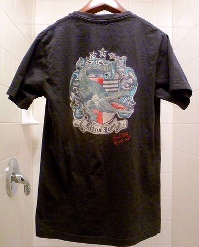   CROCODILE ROCK Tattoo Design T Shirt Concert Tour Vintage VTG  