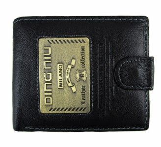 COOL new man black metal fold wallet~gift~ 839  