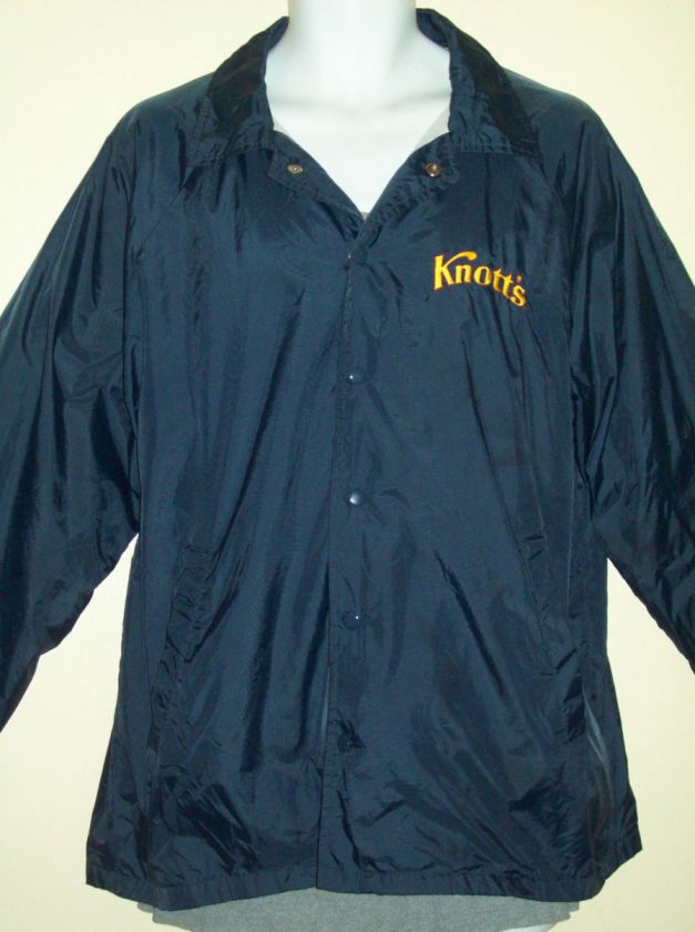 Blue VINTAGE KNOTTS BERRY FARM WINDBREAKER JACKET Size L Men Women 