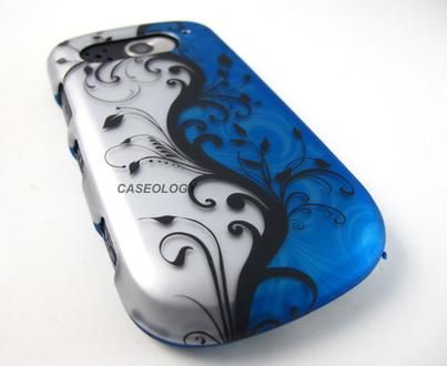 OCEAN BLUE SILVER VINES HARD SNAP ON CASE COVER PANTECH BREAKOUT PHONE 