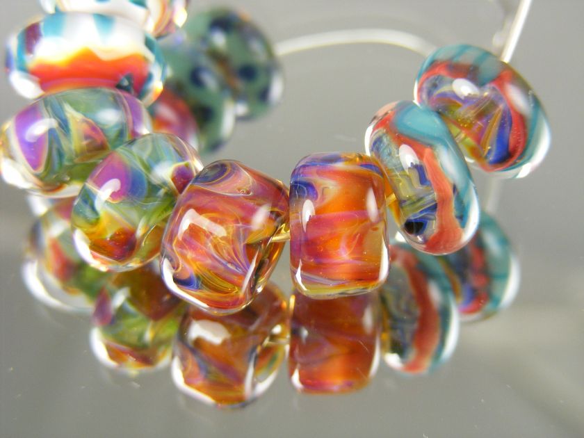 BDBD Lampwork Boro Beads SRA (10)   SALE Pairs 61  