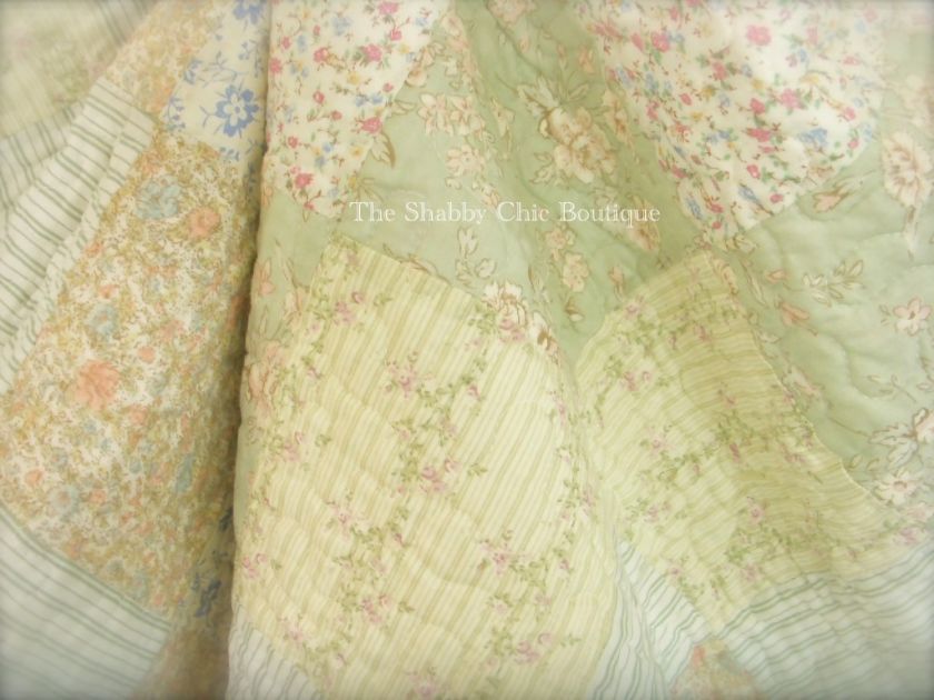 Shabby Country Cottage Patchwork Pink Vintage Roses Chic King Cotton 
